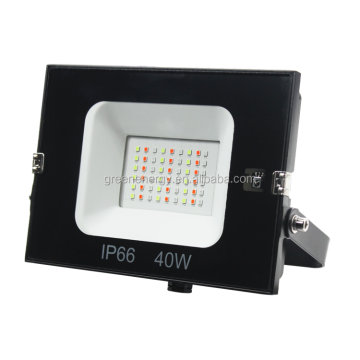 IR control 40w led rgb flood light for garden CCT 2700-6500K dimmable brightness adjustable with 44 Keys Remote 6000 colors